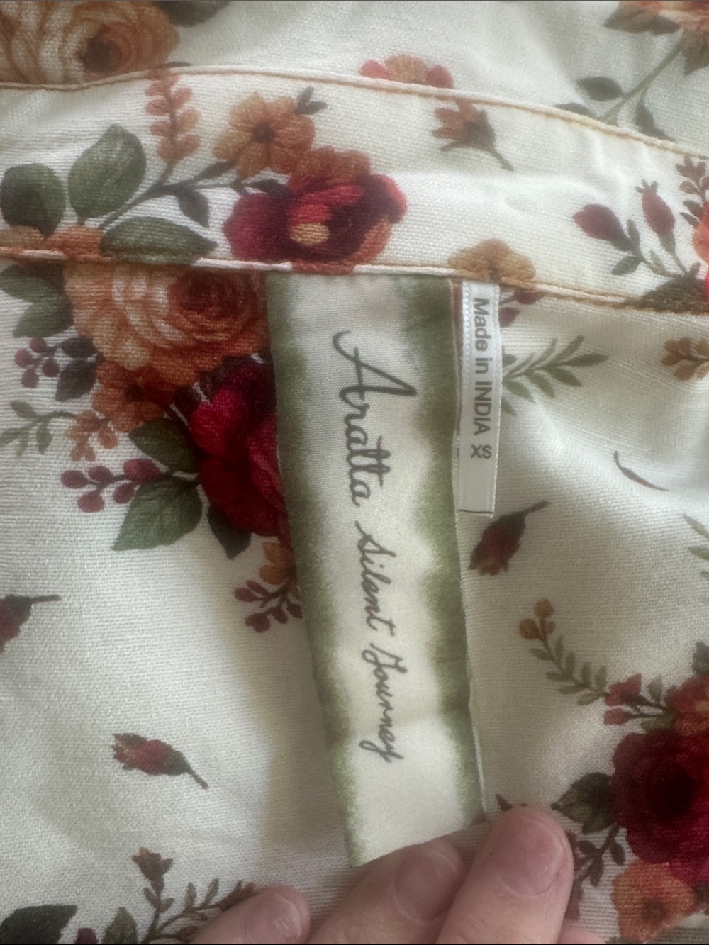 Aratta Cara Delvigne Coat-Floral Quilted Duster Coat / Jacket - Picture 6 of 10